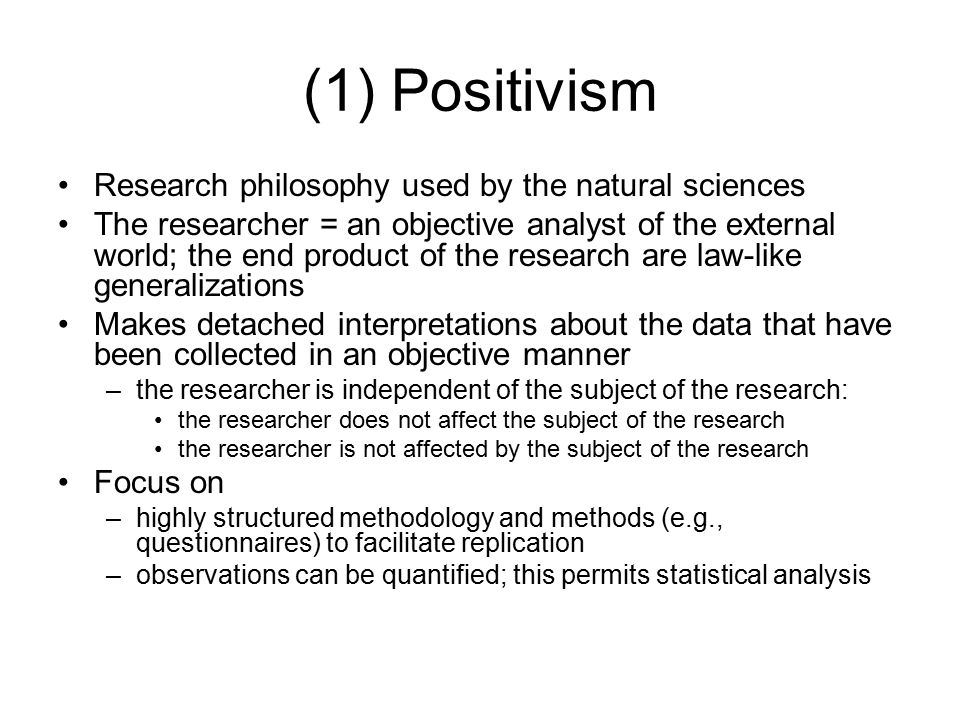 Research positivism
